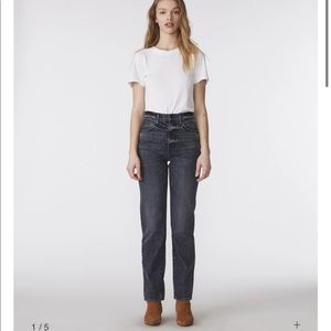 SLVRLAKE London High Rise Straight Leg Denim